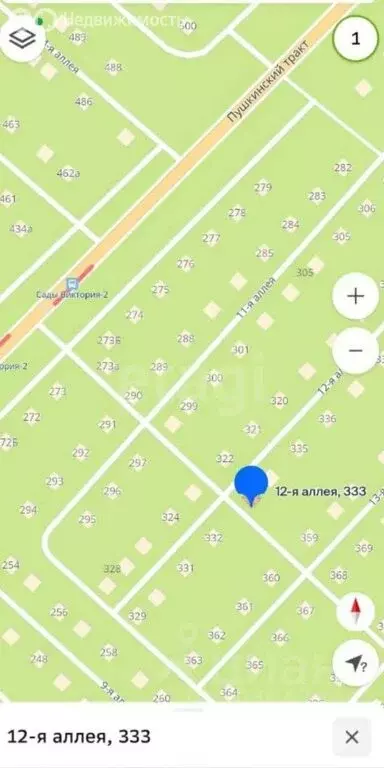 Участок в Омск, ТСН СНТ Виктория (6 м) - Фото 1