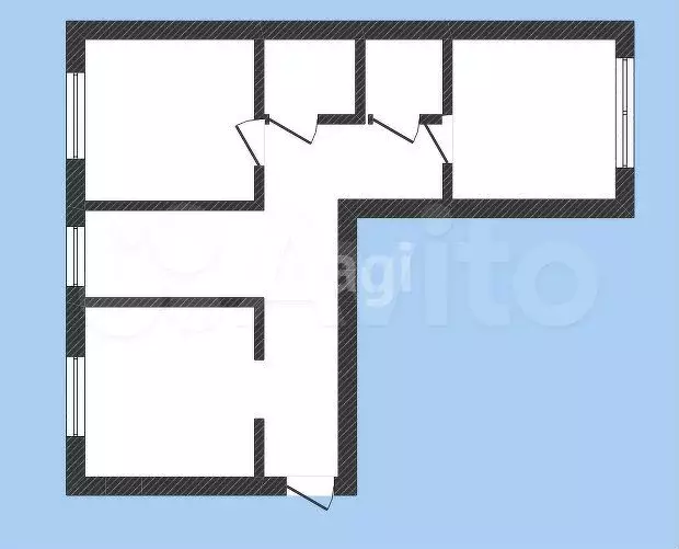 3-к. квартира, 65,6 м, 9/9 эт. - Фото 0