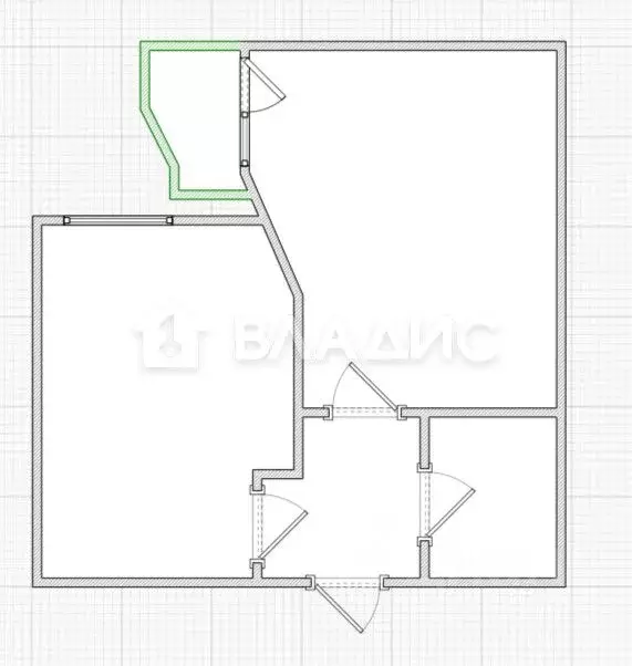 1-к кв. Пензенская область, Заречный Восточная ул., 6 (36.0 м) - Фото 2