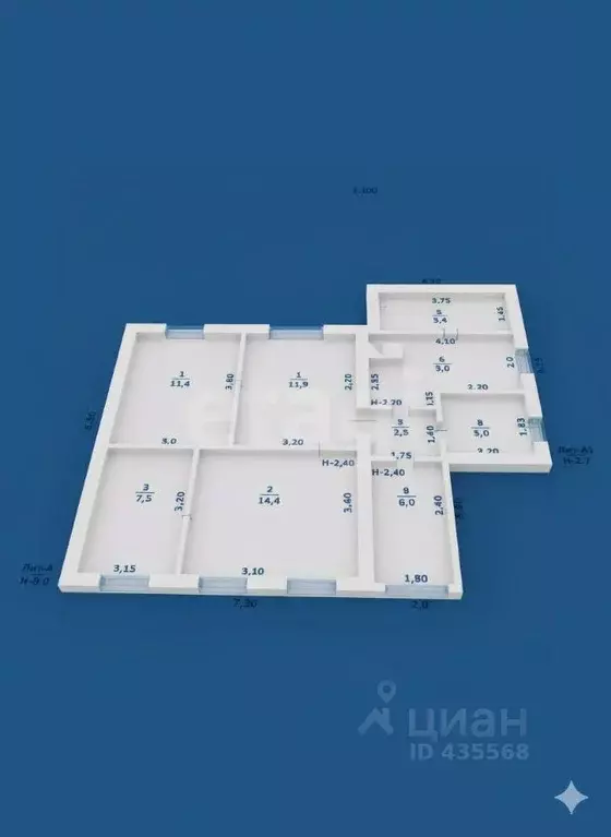 Дом в Белгородская область, Волоконовка рп, Косарь мкр  (72 м) - Фото 2