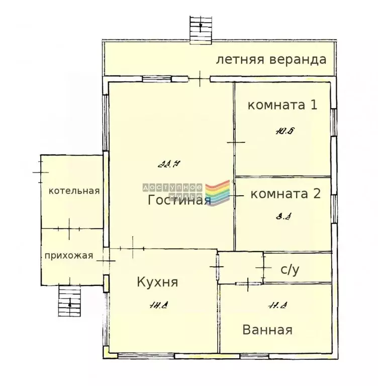 Дом в Красноярский край, Лесосибирск Ярославская ул., 31/11 (67 м) - Фото 2
