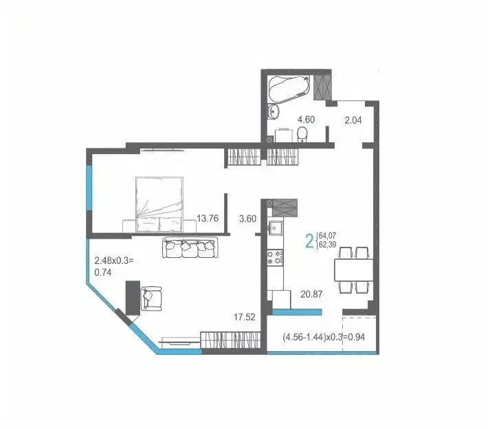 2-к кв. Крым, Ялта ул. Кирова, 155Ак1 (64.07 м) - Фото 1