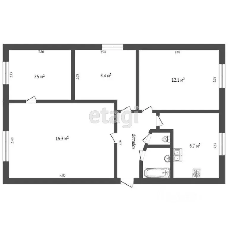 4-к кв. Коми, Ухта Советская ул., 11 (57.4 м) - Фото 1