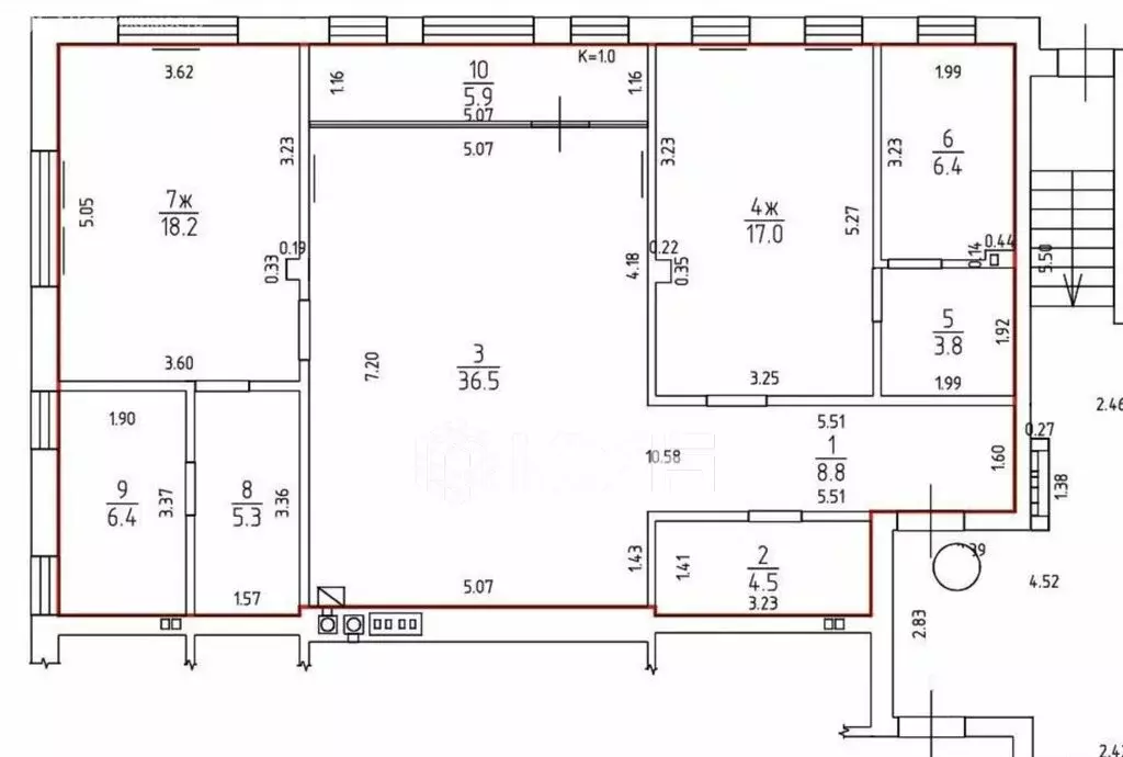 3-комнатная квартира: Калининград, улица Энгельса, 18 (112.8 м) - Фото 1