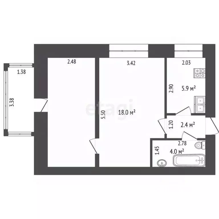 2-к кв. Владимирская область, Петушки Советская пл., 14 (47.3 м) - Фото 2