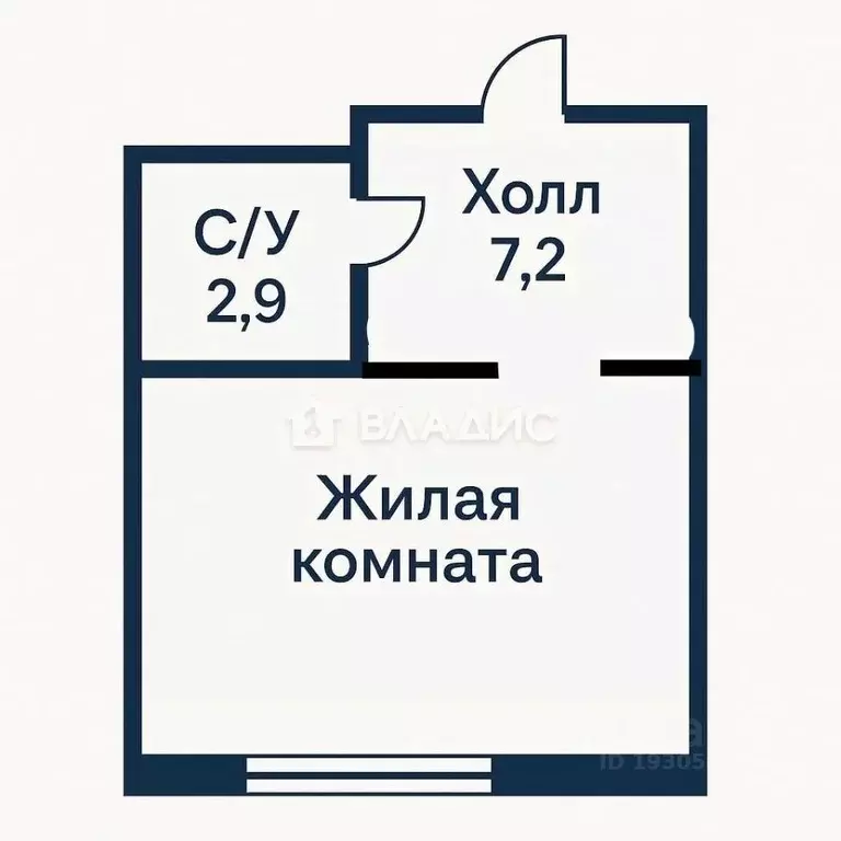 Студия Краснодарский край, Новороссийск ул. Мурата Ахеджака, 5к1 (29.7 ... - Фото 1