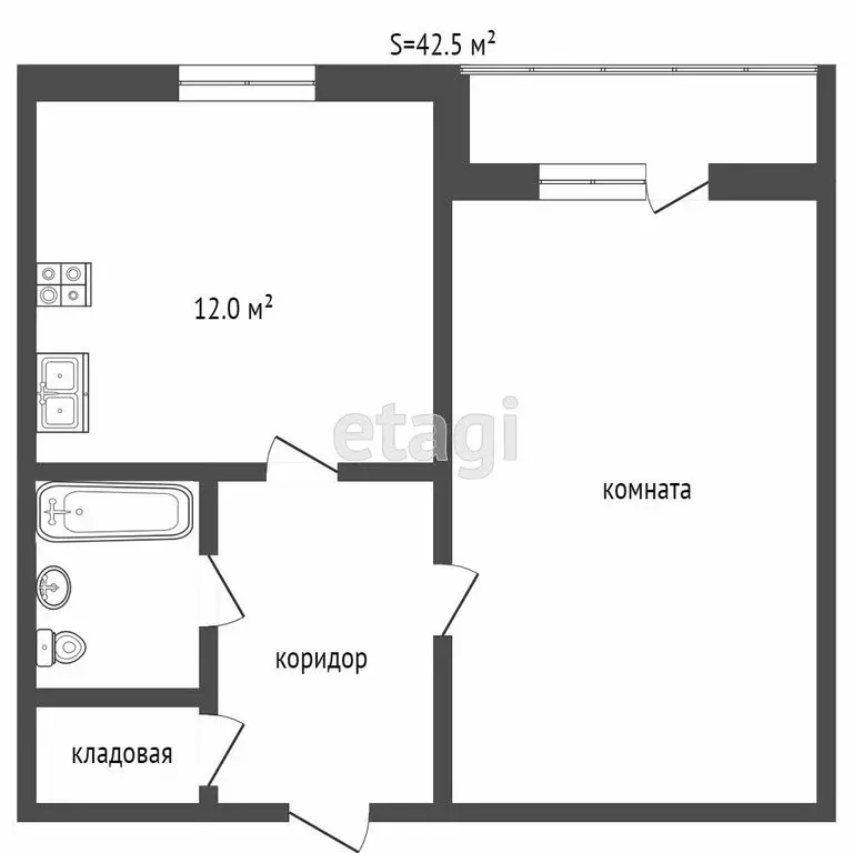 1-комнатная квартира: Ярославль, улица Урицкого, 47к2 (46.5 м) - Фото 1