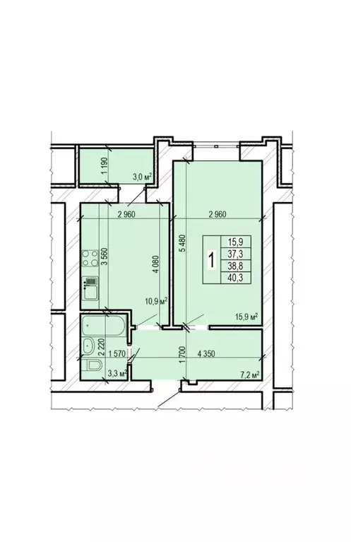 1-к кв. Саратовская область, Энгельс Новобазарная ул., 4 (40.3 м) - Фото 1