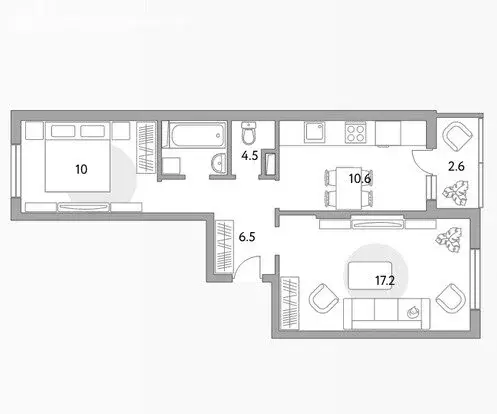 2-комнатная квартира: Мытищи, Тенистый бульвар, 5 (58 м) - Фото 1