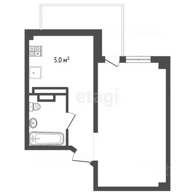 Студия Севастополь ул. Горпищенко, 104Вк2 (40.3 м) - Фото 2