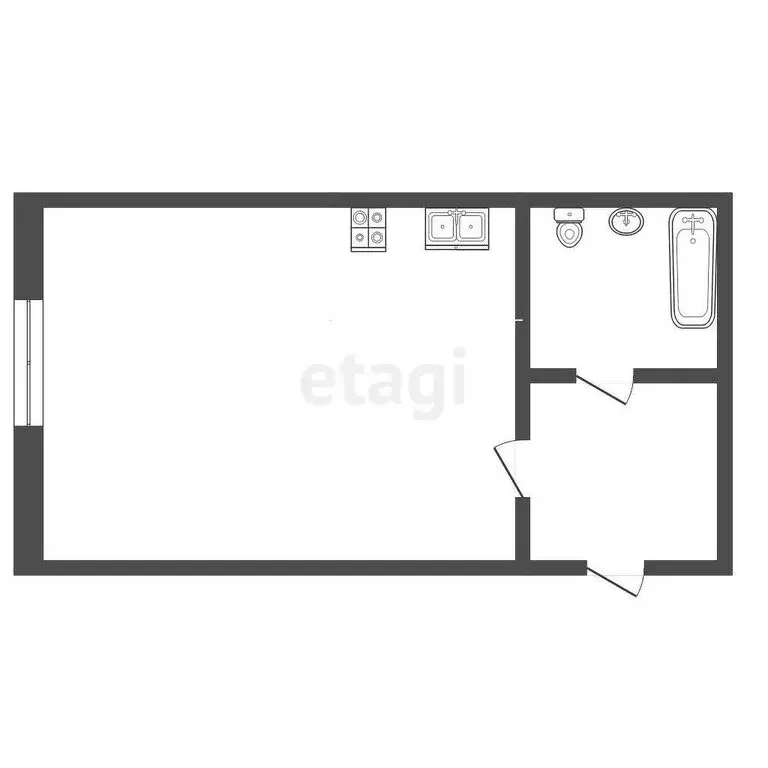 Квартира-студия: Петрозаводск, Боровая улица, 46 (26.5 м) - Фото 0