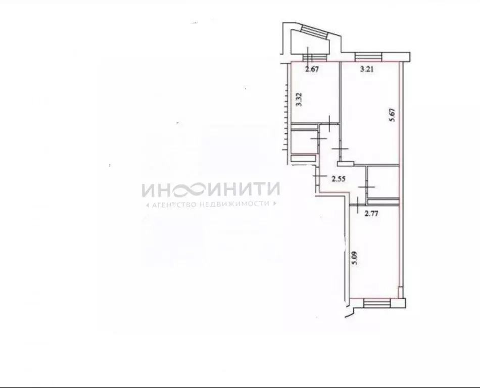 2-к кв. Московская область, Королев ул. Горького, 79к12 (53.1 м) - Фото 2