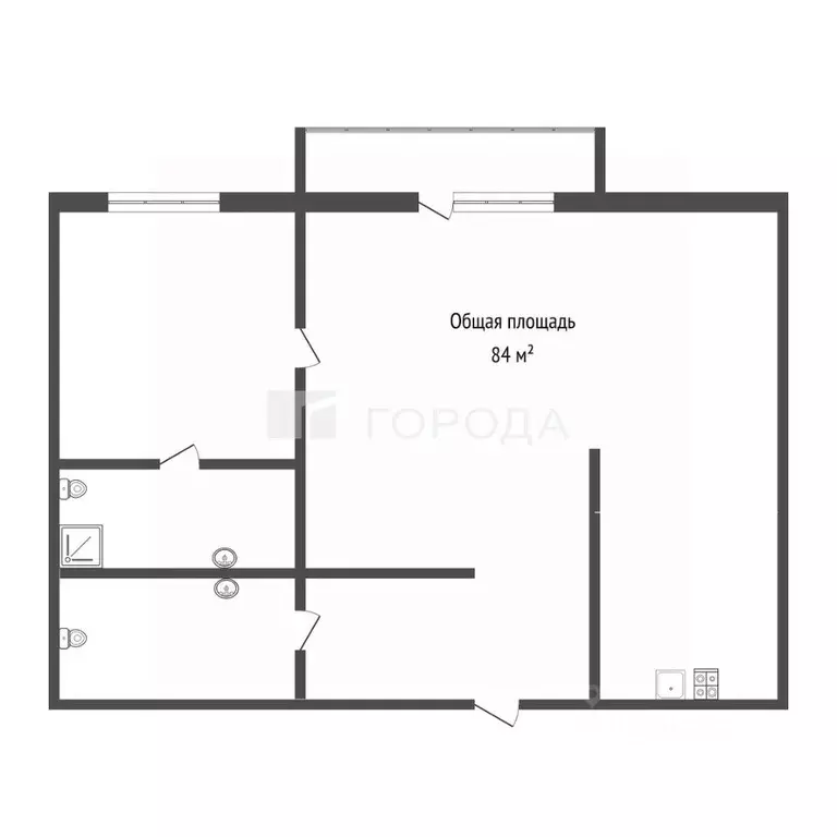 2-к кв. Алтайский край, Барнаул Комсомольский просп., 40 (89.9 м) - Фото 1