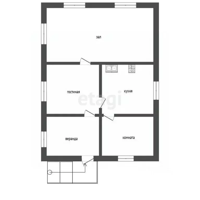 Дом в Кемеровская область, Прокопьевск Тюменская ул., 18 (60 м) - Фото 2