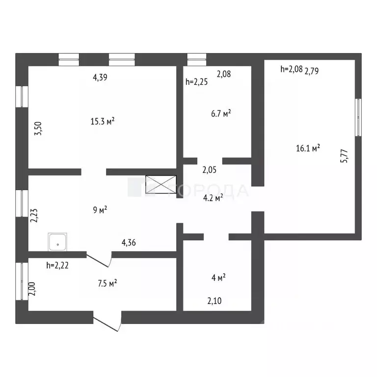 Дом в Кемеровская область, Новокузнецк ул. Соревнования, 48 (64 м) - Фото 2