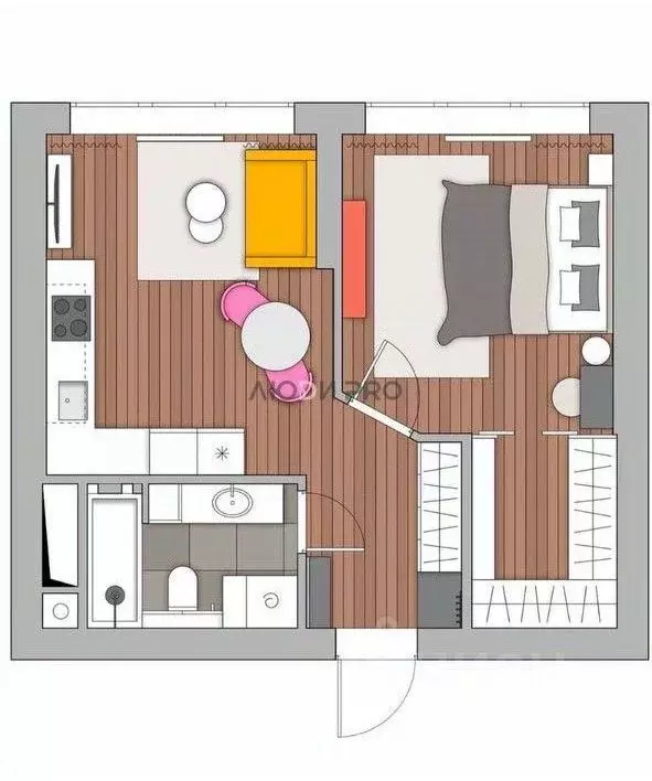 1-к кв. Саратовская область, Саратов проезд 1-й Строителей, 5Б (40.0 ... - Фото 1