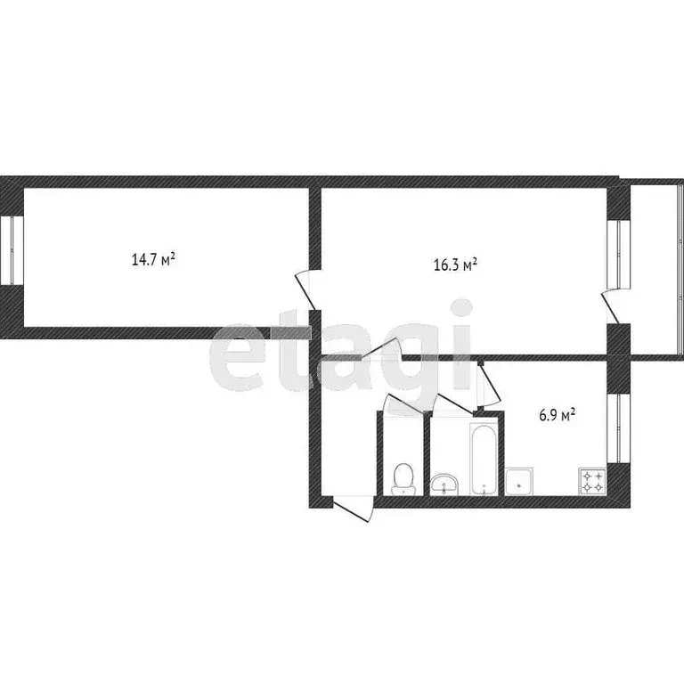 2-комнатная квартира: Златоуст, улица Степана Разина, 98 (45 м) - Фото 1