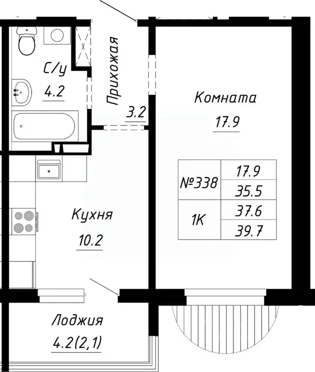 1-к кв. Алтайский край, Барнаул ул. Им. Анатолия Мельникова, 1 (37.6 ... - Фото 0