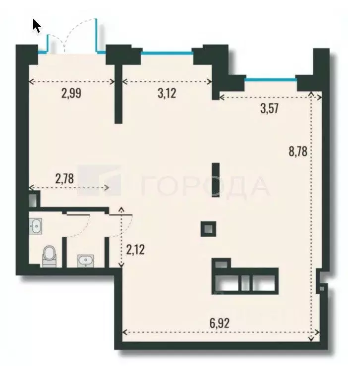Офис в Новосибирская область, Новосибирск ул. Шевченко, 19/1к1 (81 м) - Фото 2