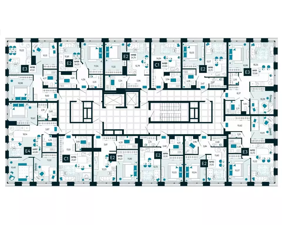 2-к кв. Тульская область, Тула ул. Чмутова, 158к2 (47.52 м) - Фото 2