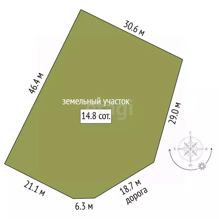Участок в Пермский край, Пермь ул. Капитана Еремина, 78Б (14.85 сот.) - Фото 2