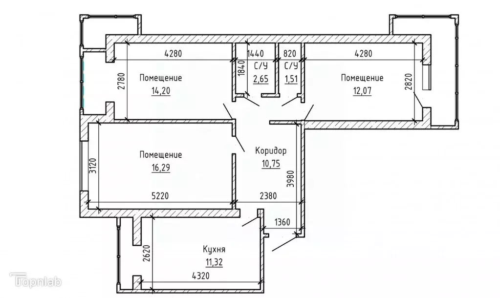 3-к кв. Кабардино-Балкария, Нальчик ул. Шогенова (75.0 м) - Фото 2