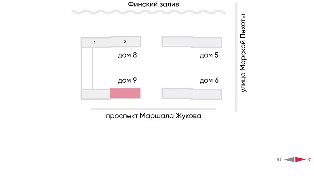 1-к кв. Санкт-Петербург Морская миля жилой комплекс (35.23 м) - Фото 2