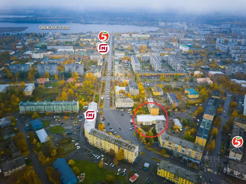 Торговая площадь в Карелия, Кондопога Пролетарская ул., 33 (168 м) - Фото 0