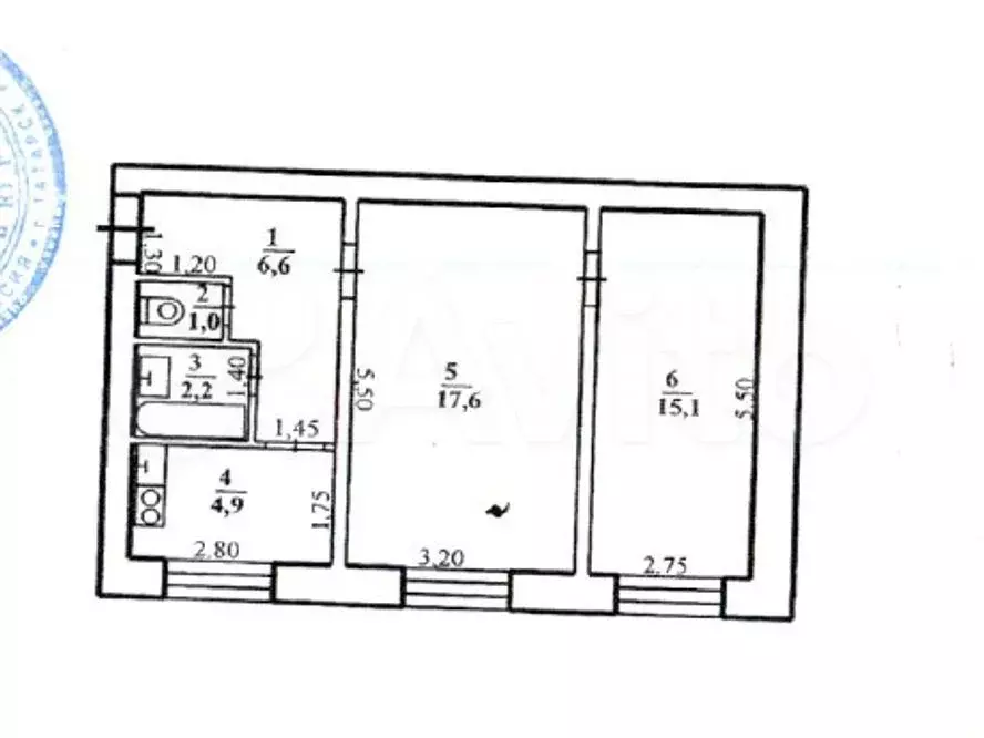 Аукцион: 2-к. квартира, 47,4 м, 1/5 эт. - Фото 0