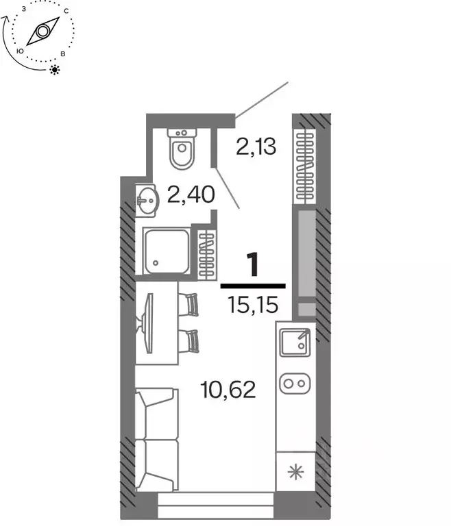 1-к кв. Рязанская область, Рязань Олимпийский городок мкр, 10 (15.15 ... - Фото 0