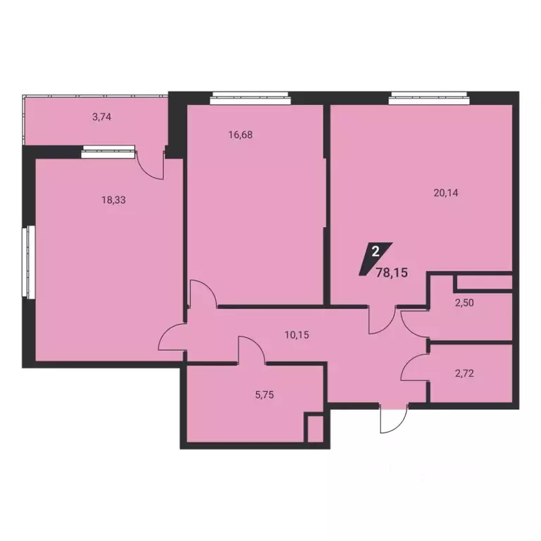 2-к кв. Свердловская область, Екатеринбург Юго-Западный жилрайон, Дом ... - Фото 2