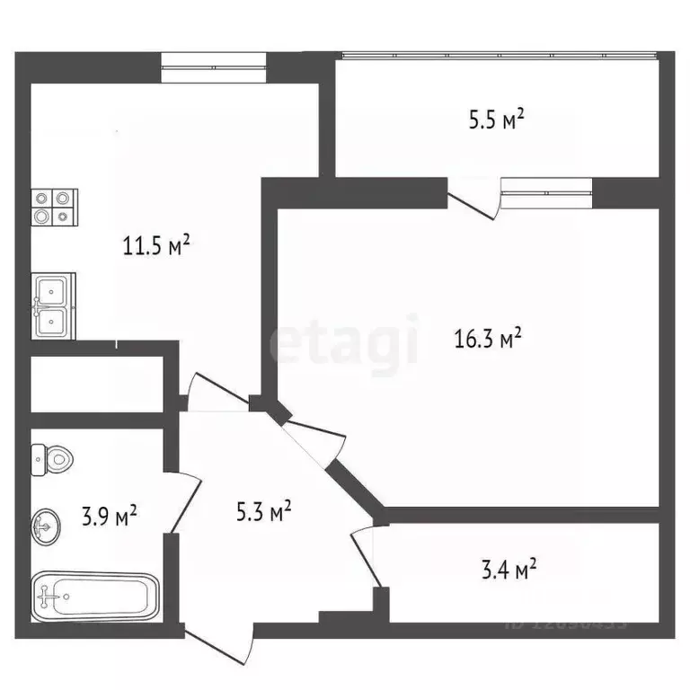 1-к кв. Московская область, Красногорск Заводская ул., 18к3 (46.0 м) - Фото 1