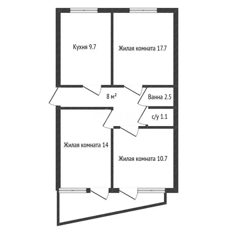 3-комнатная квартира: Краснодар, Красная улица, 145/1 (81 м) - Фото 1