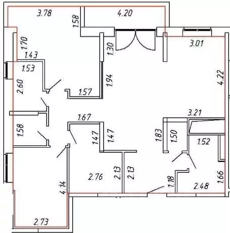 3-к кв. Московская область, Долгопрудный Набережная ул., 21к1 (89.3 м) - Фото 1