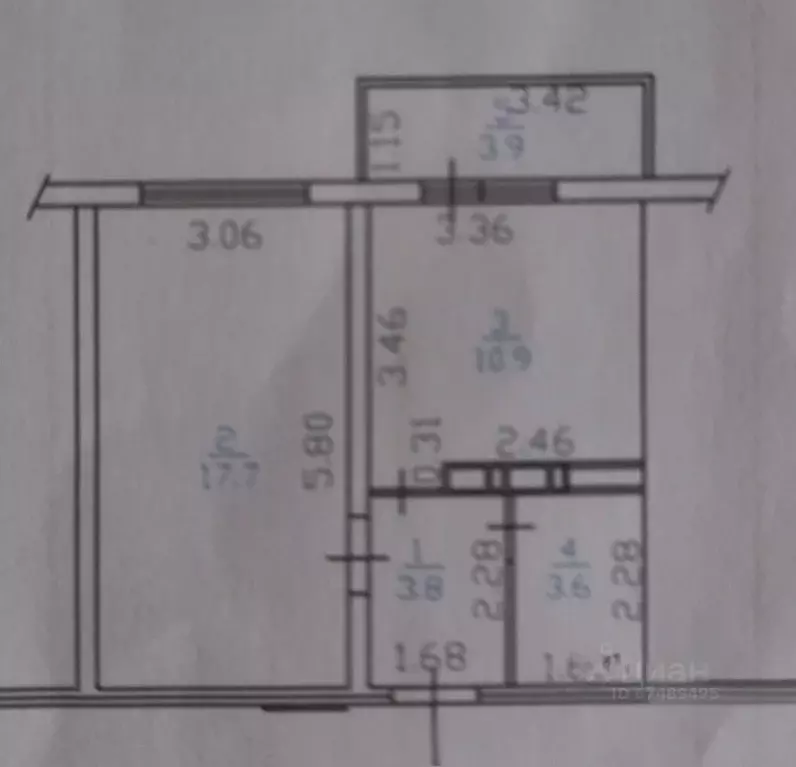 1-к кв. Краснодарский край, Анапа ул. Адмирала Пустошкина, 22к4 (40.0 ... - Фото 2