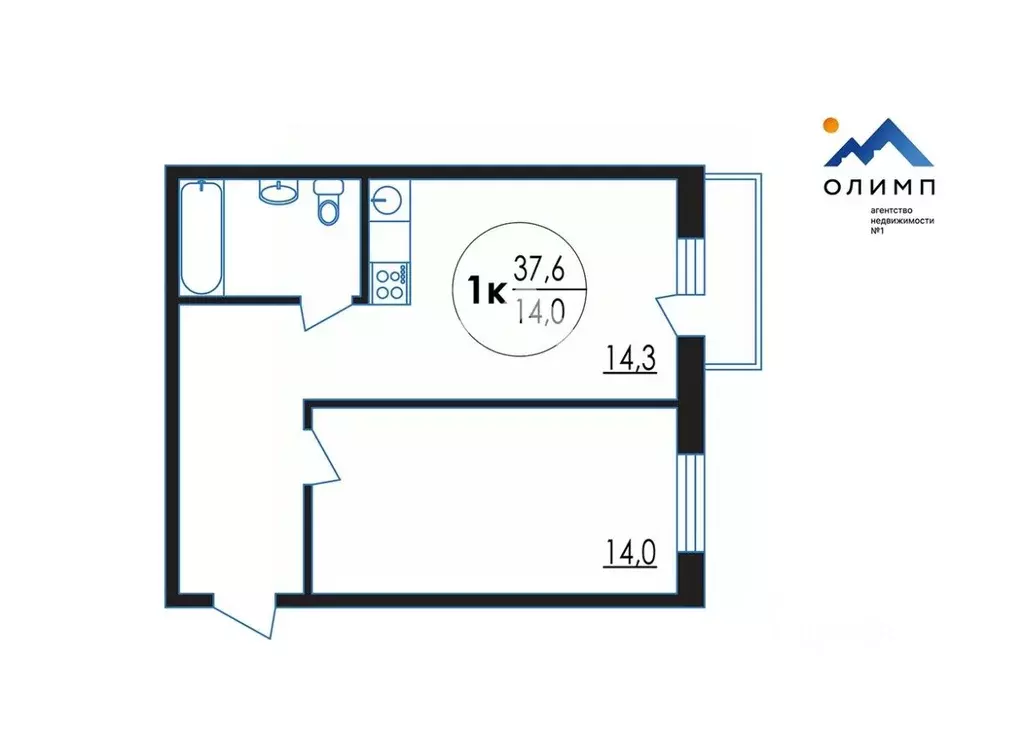 1-к кв. Ярославская область, Ярославль ул. Зелинского, 15к2 (37.6 м) - Фото 2