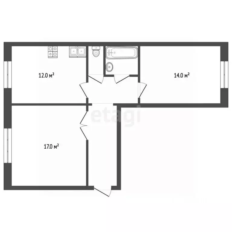 2-к кв. Ярославская область, Ярославль ул. Нахимсона, 12 (59.9 м) - Фото 2