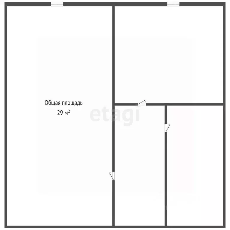 1-к кв. Брянская область, Брянский район, с. Глинищево ул. Садовая, 21 ... - Фото 2