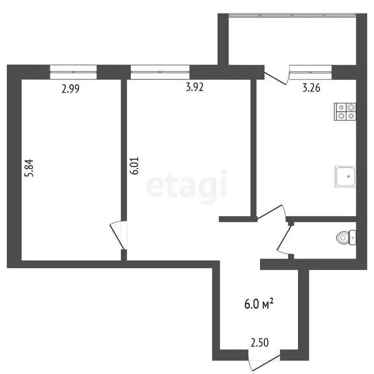 2-комнатная квартира: Самара, улица Победы, 4А (65.2 м) - Фото 1