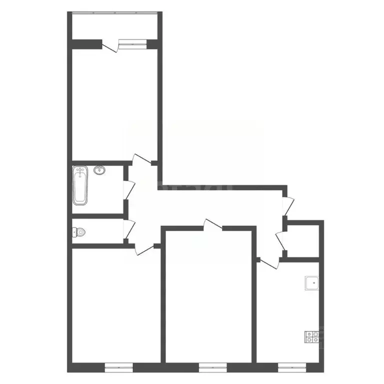 3-к кв. Тульская область, Тула Приупская ул., 8А (67.9 м) - Фото 1