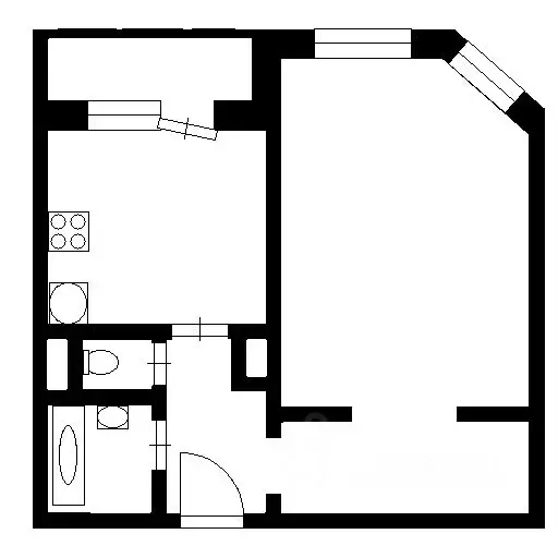 1-к кв. Ханты-Мансийский АО, Сургут Майская ул., 22 (41.0 м) - Фото 1