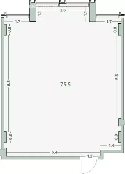 Офис (75.5 м) - Фото 1