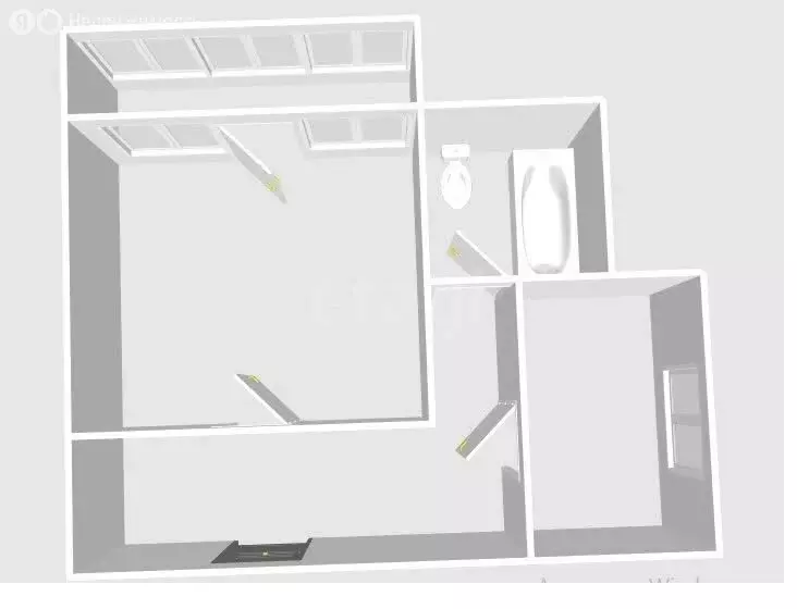 1-комнатная квартира: Поронайск, Восточная улица, 100 (35 м) - Фото 1