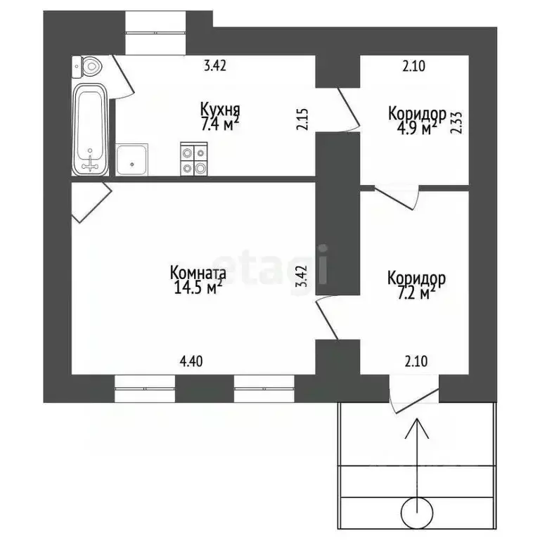 Дом в Крым, Ялта муниципальный округ, пос. Даниловка ул. Тенистая, 3А ... - Фото 2