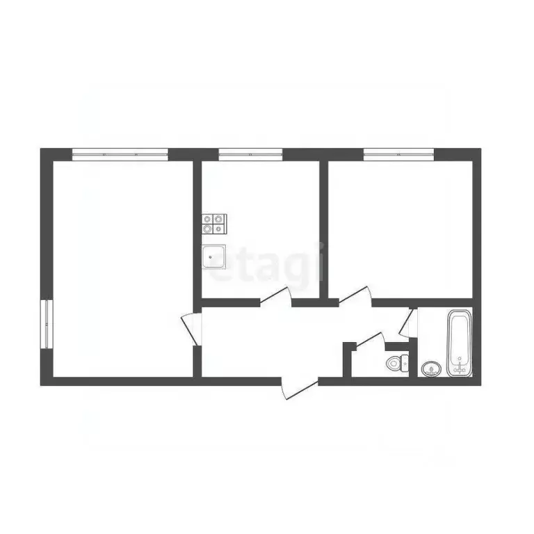 2-к кв. Камчатский край, Петропавловск-Камчатский Орбитальный проезд, ... - Фото 2