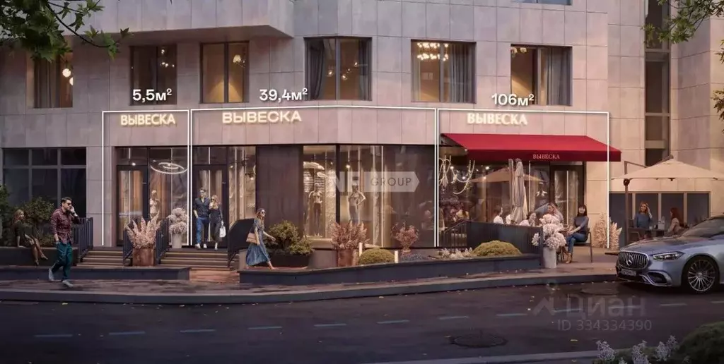 Торговая площадь в Москва Весковский пер., 3 (106 м) - Фото 1