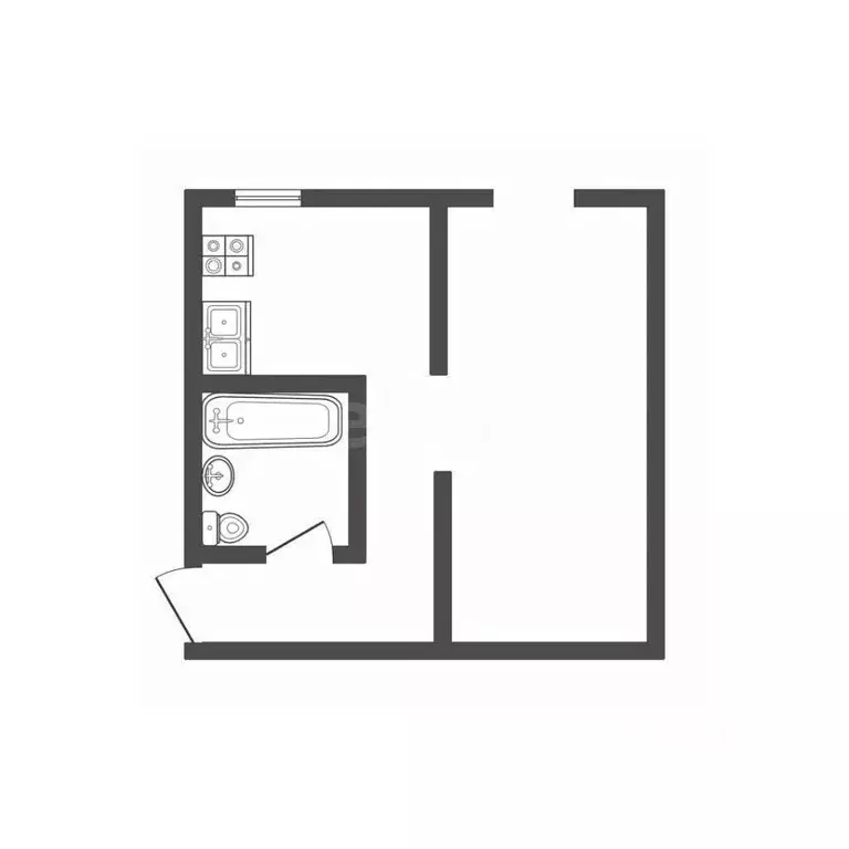 1-к кв. Кемеровская область, Прокопьевск просп. Гагарина, 14 (30.3 м) - Фото 2