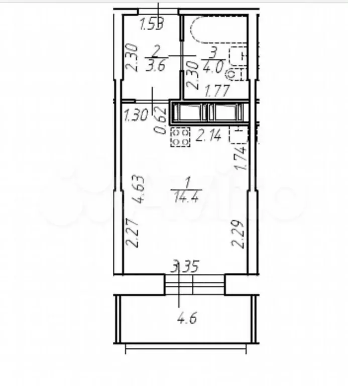 Квартира-студия, 22 м, 7/18 эт. - Фото 0