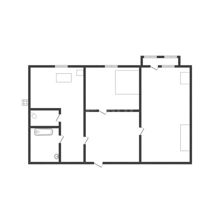 2-комнатная квартира: Валуйки, улица Соколова, 96 (53 м) - Фото 1