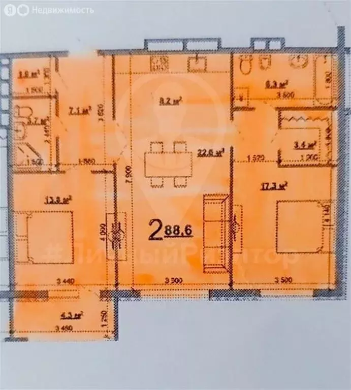 2-комнатная квартира: Рязань, улица МОГЭС, 13 (88.1 м) - Фото 0